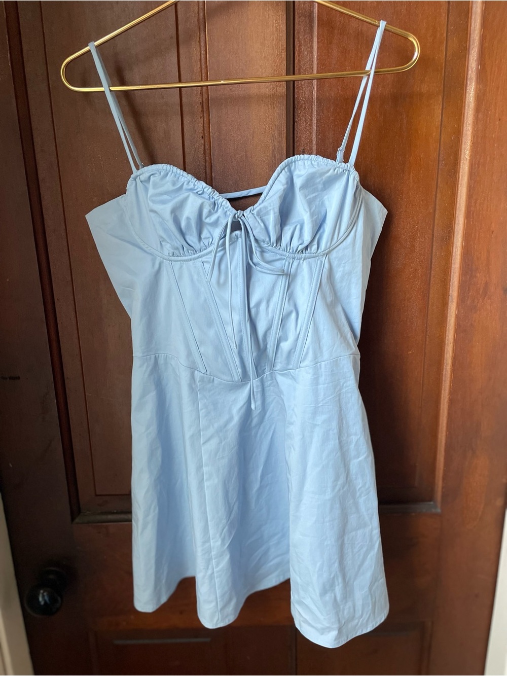 Windsor women's large spaghetti strap blue dress